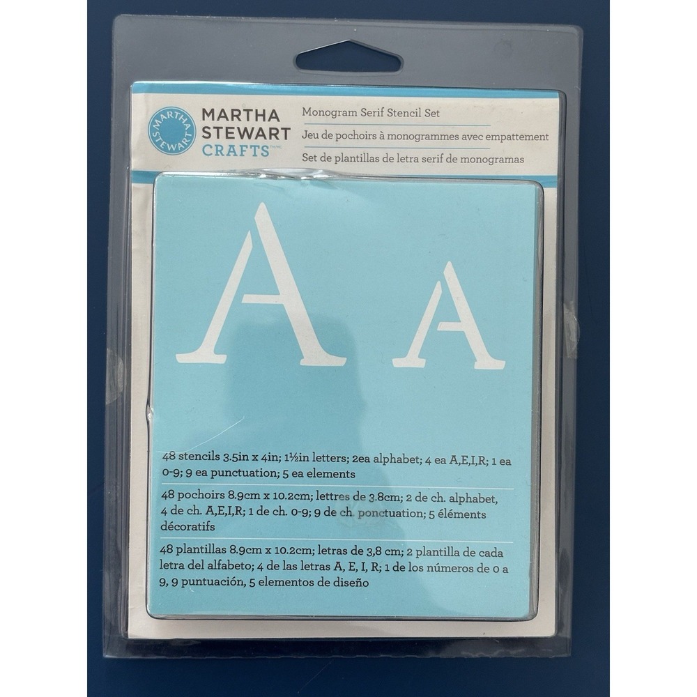 Martha‎ Stewart Monogram Serif Stencil Set 1.5" Alphabet Letters Punctuation New